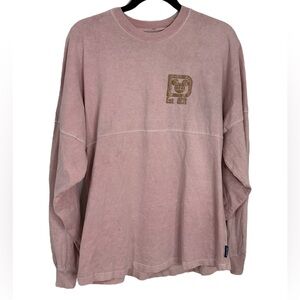 Disney Parks Pink Gold Glitter Walt Disney World Spirit Jersey Small Oversized
